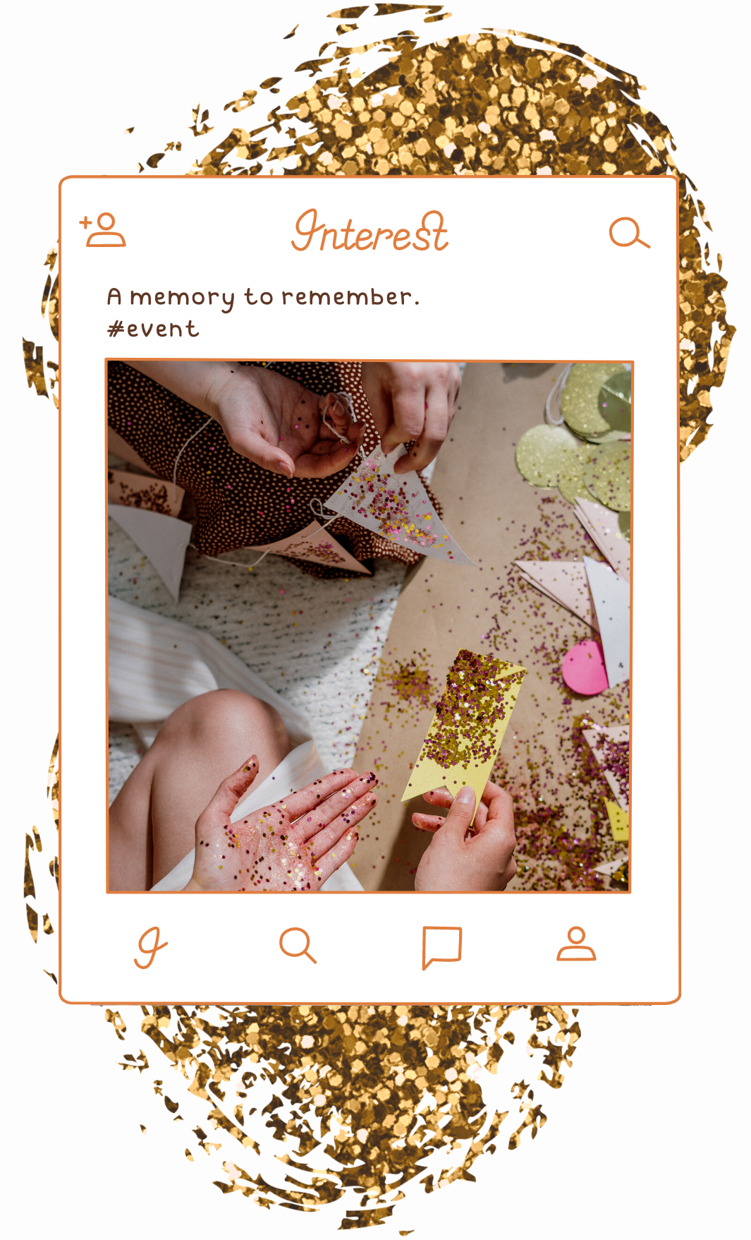 Blanc Photo Paillettes et Or Général Vœux Anniversaire Instagram Story (7)