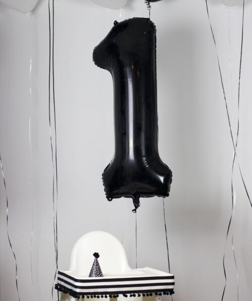 Ballon chiffre Noir<span> - </span>1