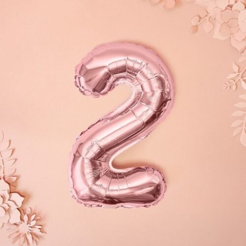 Ballon chiffre Rosegold<span> - </span>2